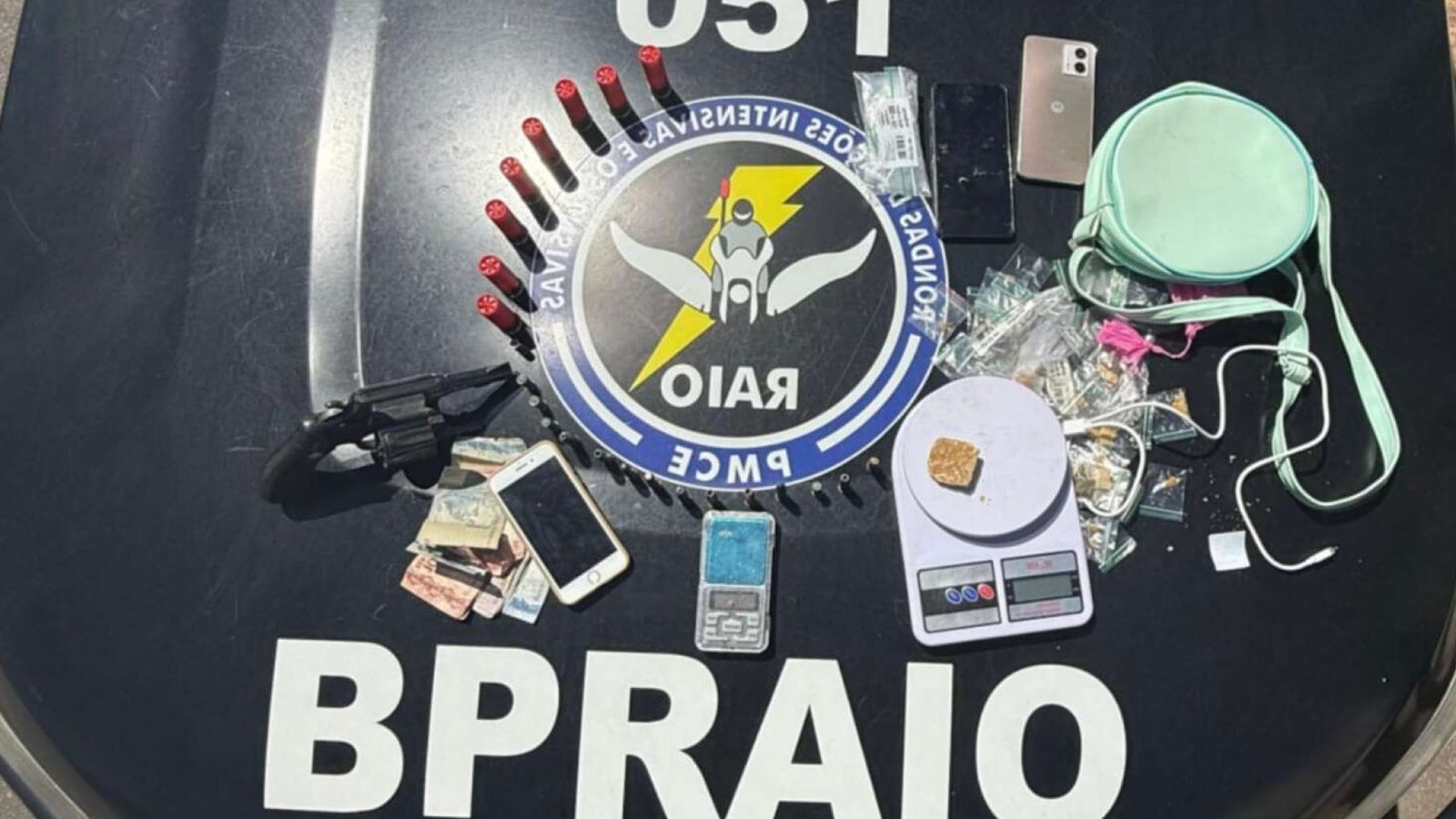 Ação do Cpraio resulta em prisão por tráfico e apreensão de arma no Crato