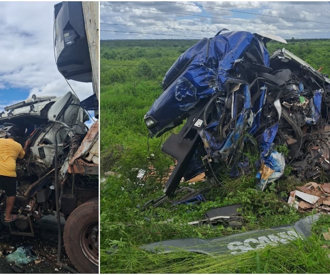 Colisão entre carreta e caminhão causa bloqueio parcial na Ce-138 em Morada Nova