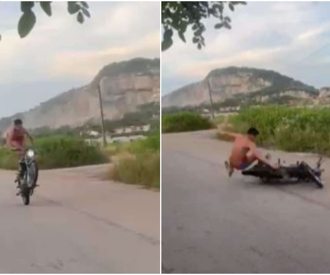 um colega da vítima. O motociclista não usava capacete. ✅ Clique e siga o canal
