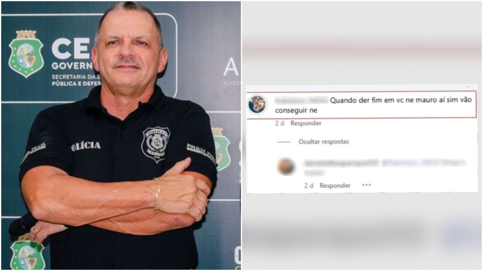 ameaçar o Secretário da Administração Penitenciária e Ressocialização do Ceará (