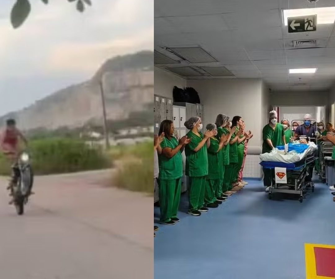um colega da vítima. O jovem caiu da moto após empinar o pneu dianteiro, manobra