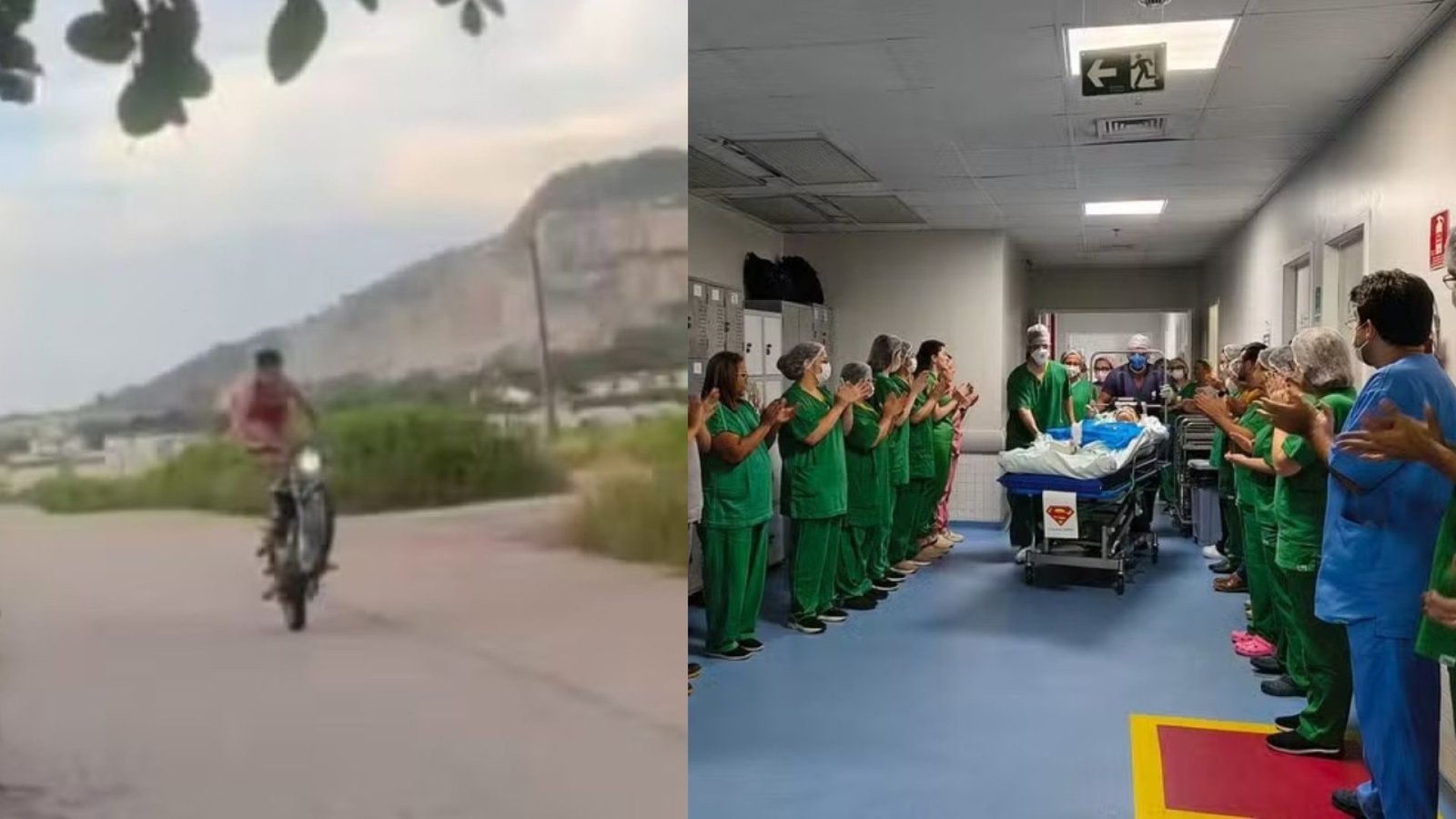 um colega da vítima. O jovem caiu da moto após empinar o pneu dianteiro, manobra