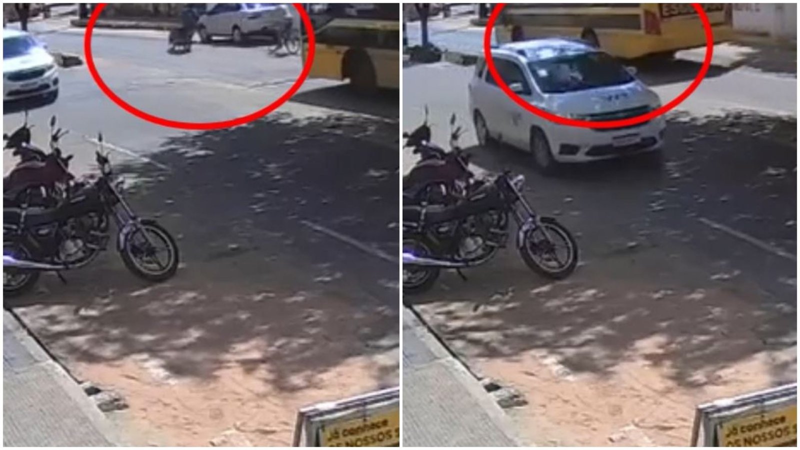 ônibus escolar em Juazeiro do Norte, no Ceará Um ciclista morreu após ser atrope