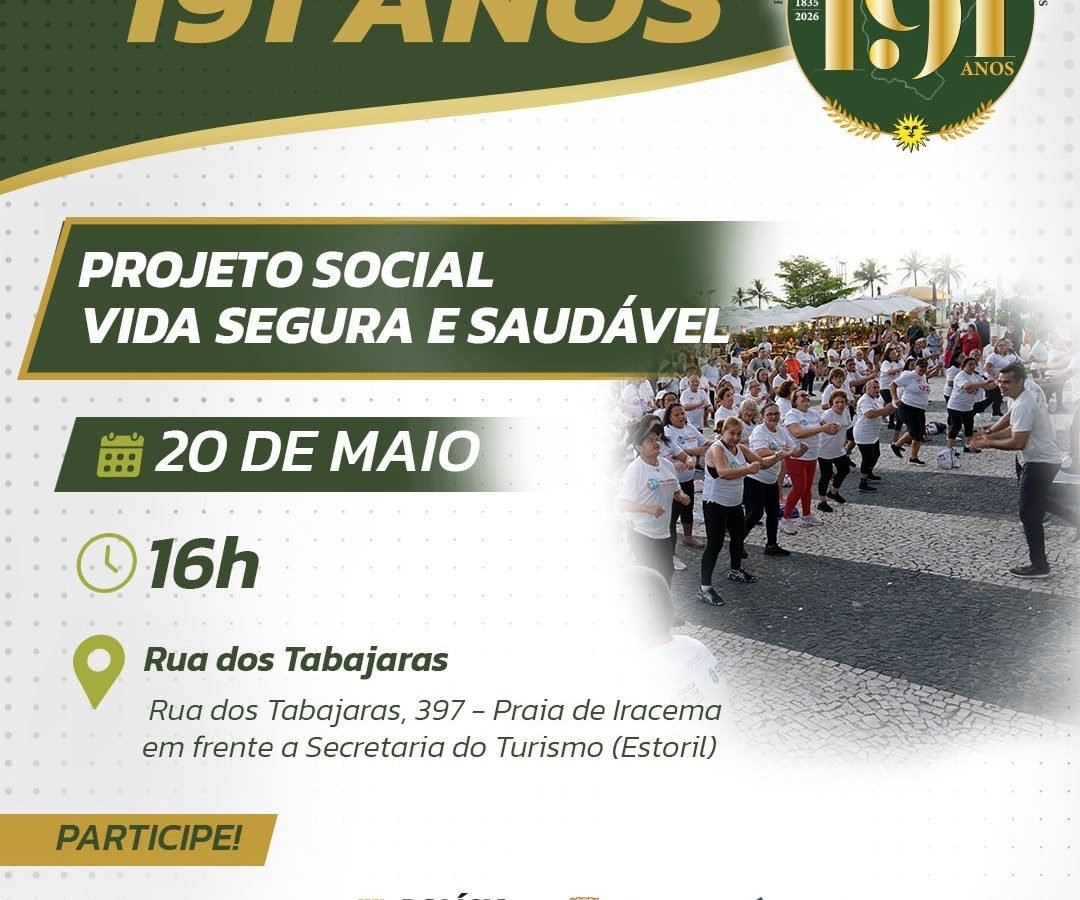 Aulão do Vida Segura e Saudável celebra 191 anos da PMCE na Praia DE Iracema