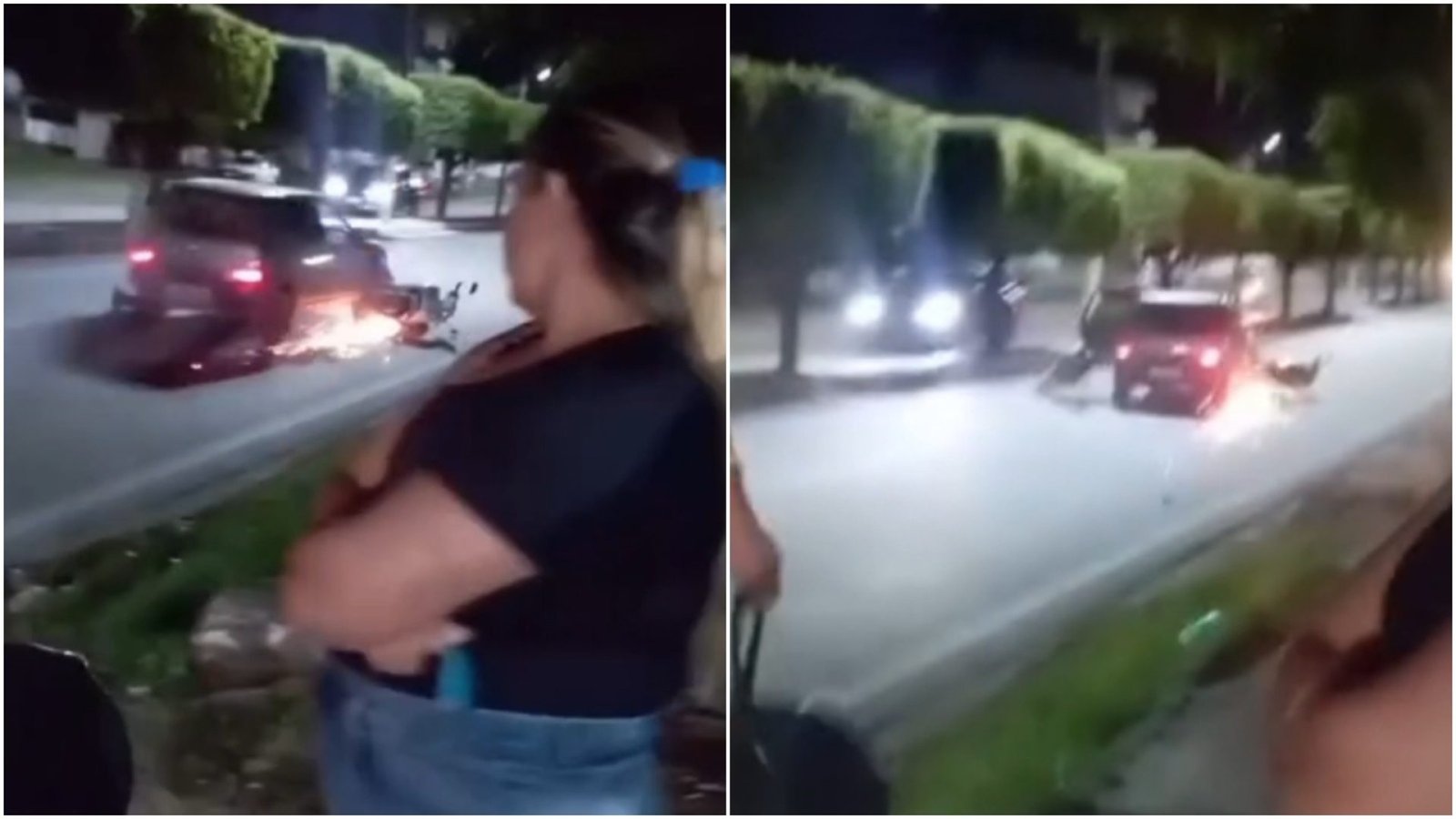 avenida após confusão no interior do Ceará Um homem foi filmado arrastando uma m
