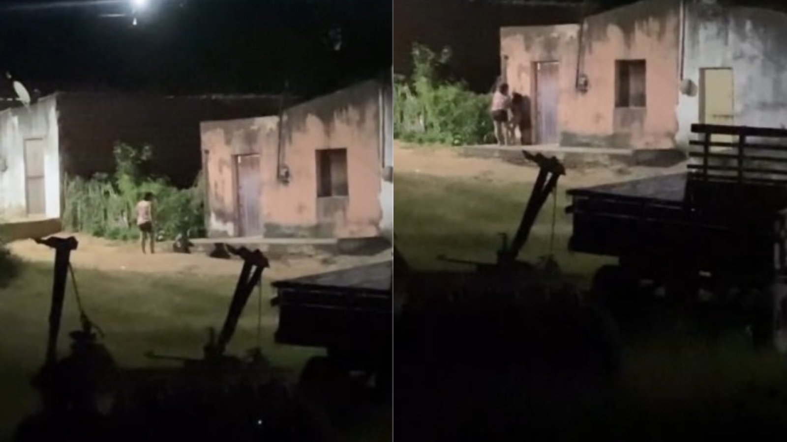 suspeita de agressão contra as próprias filhas. Testemunhas gravaram um vídeo em