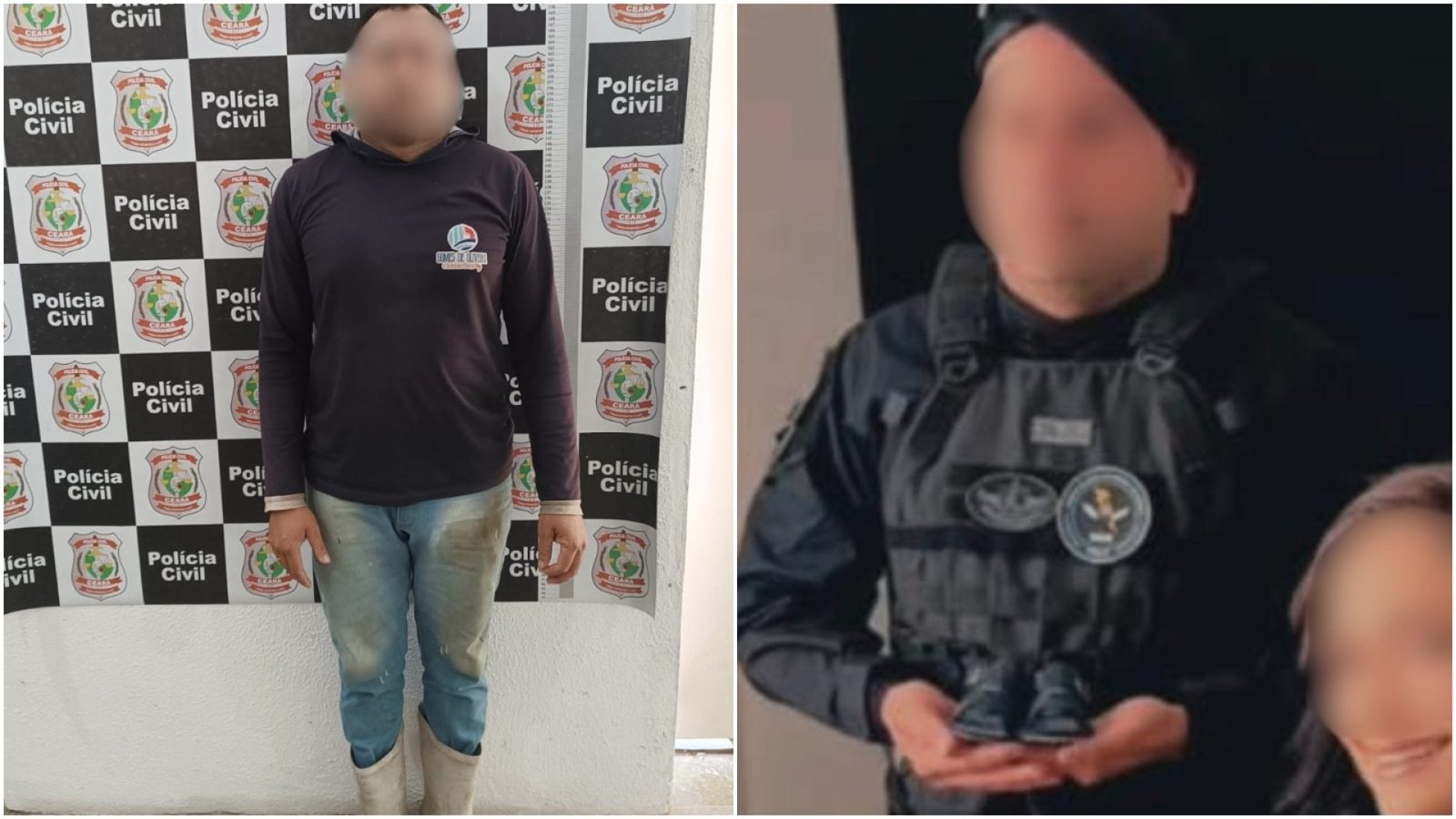 policial do Raio e é conduzido à delegacia em Jaguaruana Um homem de 31 anos foi