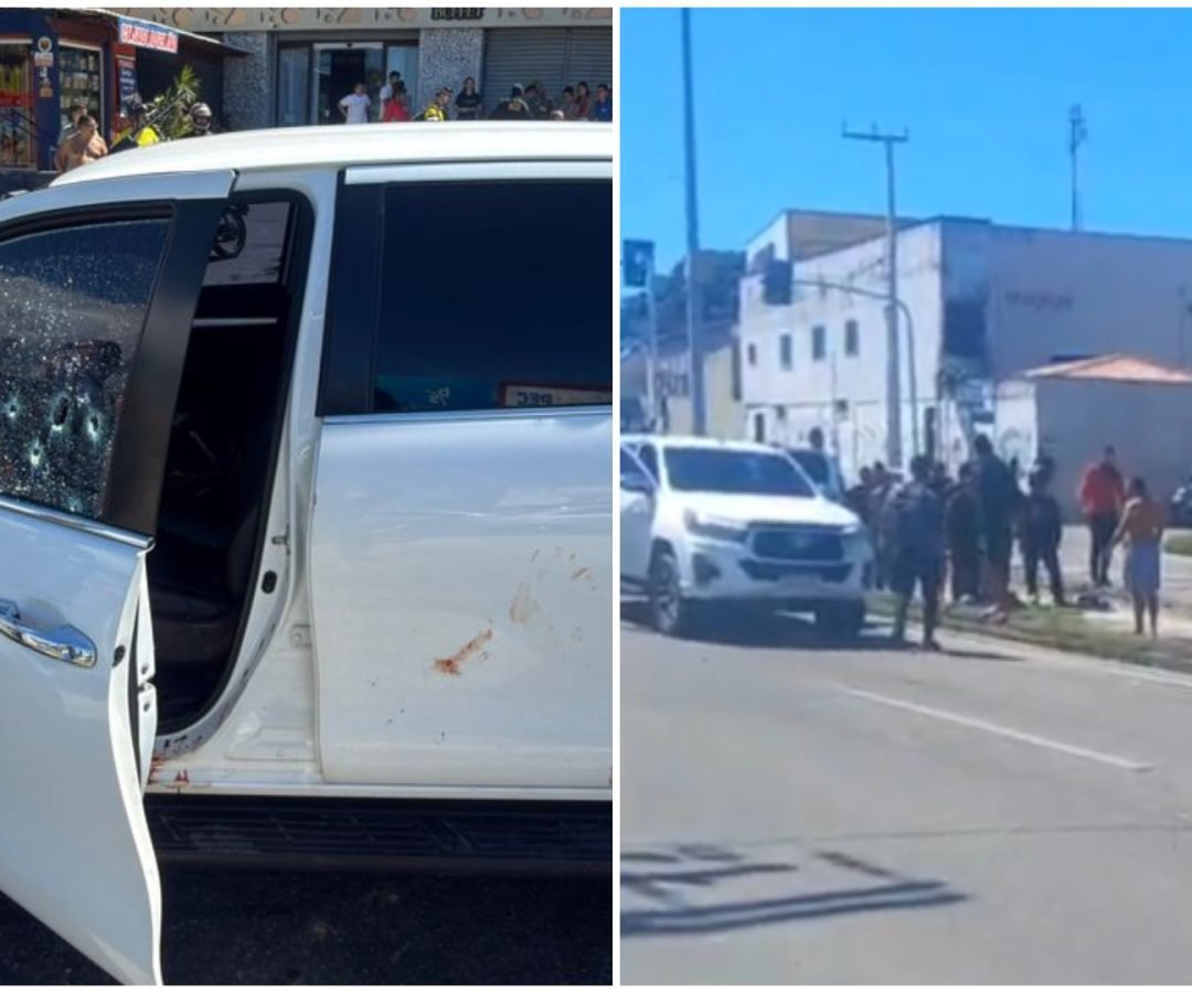 motociclista em semáforo, em Fortaleza Um motorista de um veículo 4x4 foi balead
