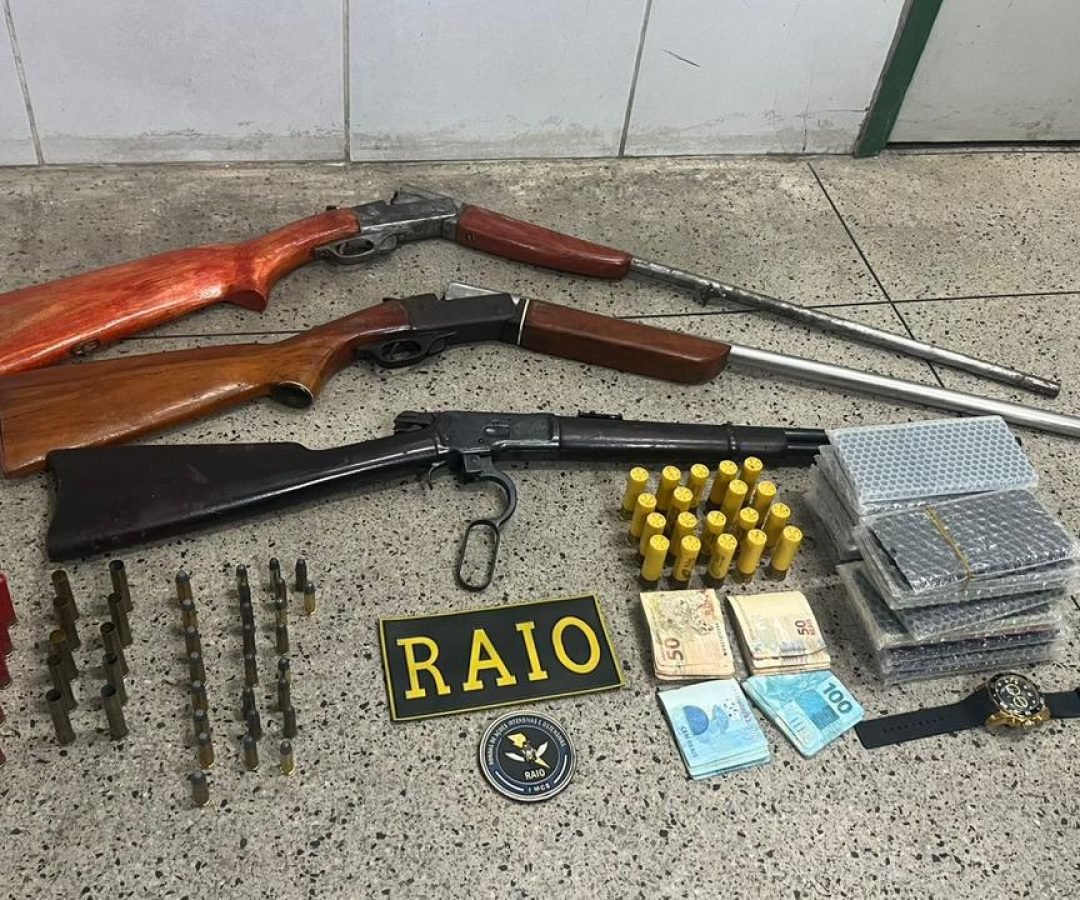 Operação do Cpraio no Ceará: apreensão de arsenal e dinheiro em área rural de Caririaçu