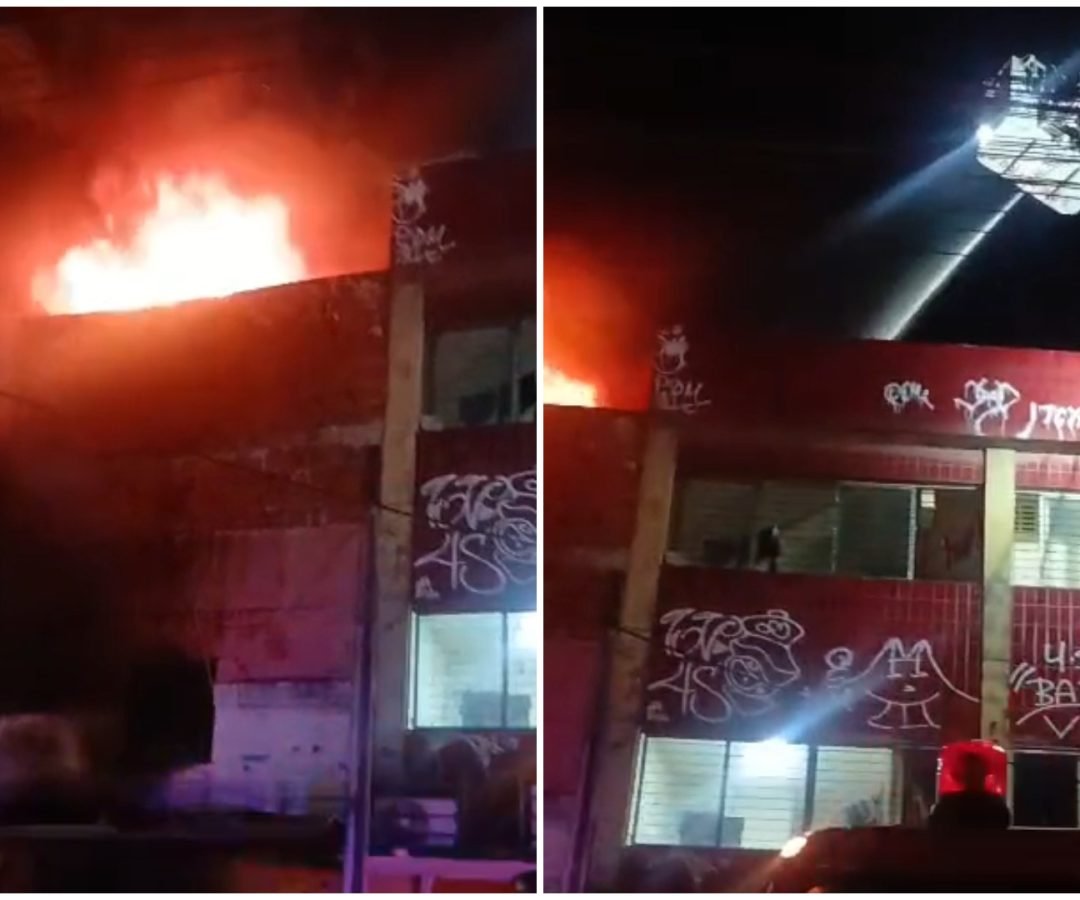 risco de desabamento parcial. Ninguém ficou ferido. Segundo o Corpo de Bombeiros