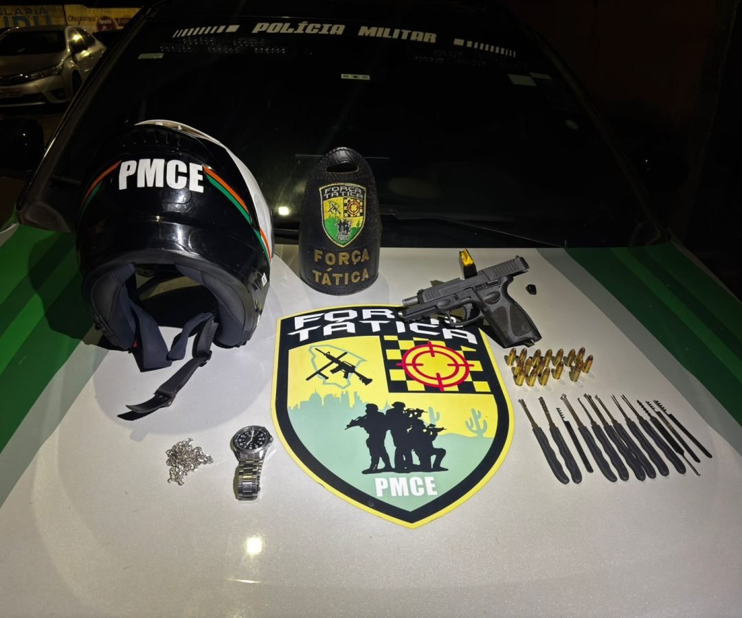 Ação da Força Tática resulta em prisão e apreensão de arma de fogo em Caucaia