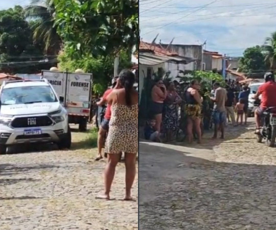 policiais militares após a localização dos corpos dos pais dele. ✅ Clique e siga
