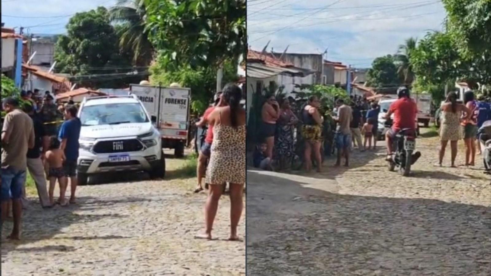 policiais militares após a localização dos corpos dos pais dele. ✅ Clique e siga