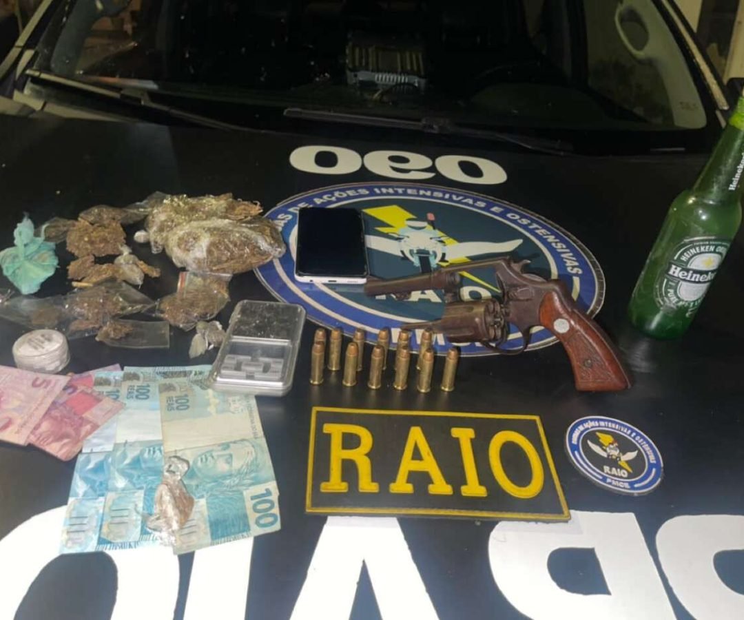 Ação do Raio resulta em prisão por tráfico e porte ilegal de arma em Mauriti