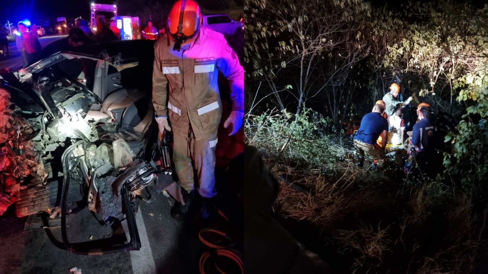 volta de 23h40, no Km 317 da rodovia federal. "O Corolla imobilizou-se sobre a p