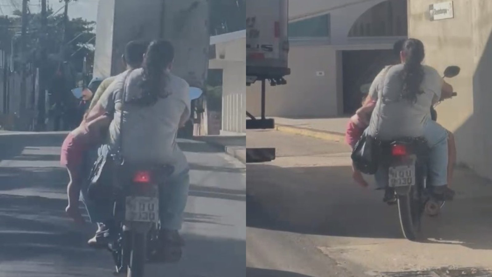 tada de forma perigosa em motocicleta no Ceará Um motorista de um carro flagrou